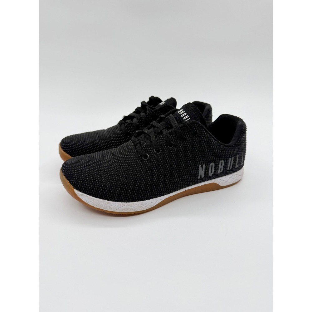 NOBULL Black Gum SuperFabric Trainer Sneakers Womens 9.5 Mens 8 Low Top Shoes